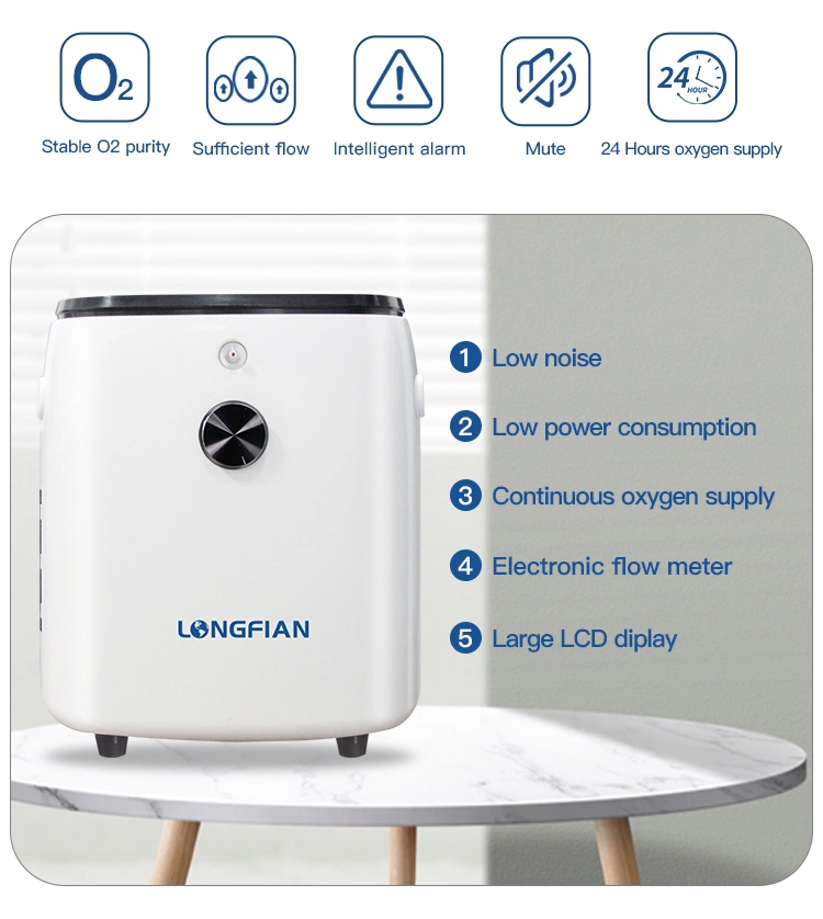 Hospital Equipment Home Mini Portable Battery Operated Oxygen Concentrator