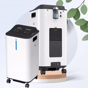 Распылитель кислорода со сверхнизким уровнем шума, 5 л, с регулируемым расходом и монитором чистоты