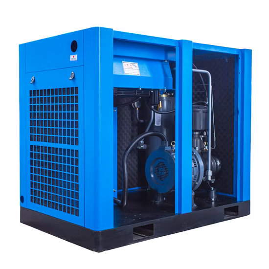 Стационарный винтовой воздушный компрессор мощностью 7,5 кВт, 10 л.с., высокоэффективный винтовой воздушный компрессор с прямым приводом и воздушным охлаждением